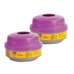 Honeywell North Organic Vapor And Acid Gas (OV/AG) Respirator Cartridge And P100 Filter, 7583P100L