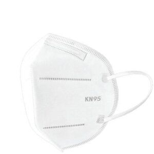 white kn95 masks with white straps