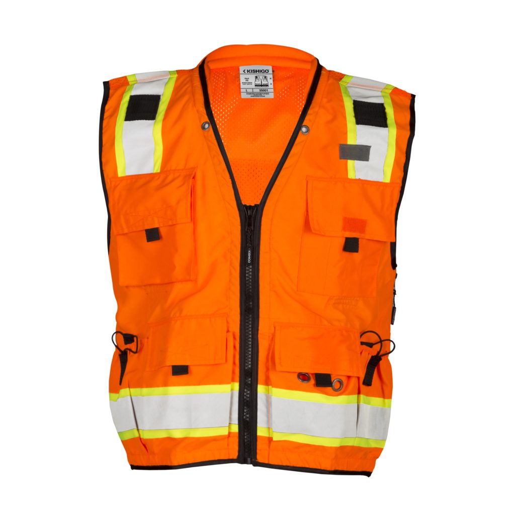 KISHIGO PROFESSIONAL SURVEYORS VEST ORANGE