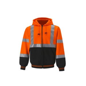 SS23C-3 - Two Tone Hoodie Sweatshirt, Orange