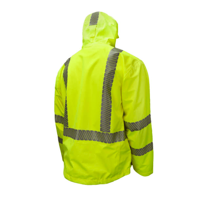 Radians RW11 Waterproof Lightweight Packable Raincoat Back