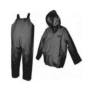 Viking Rain Suit w/Jacket/Bib,Unrated,Black,2XL 2110BK-XXL