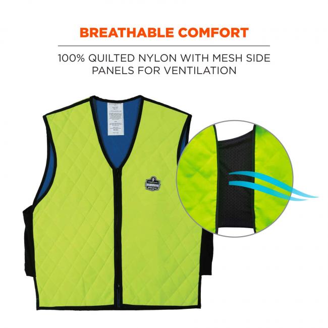 Chill-Its 6665 Evaporative Cooling Vest - Embedded Polymers, Zipper Closure