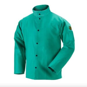 Black Stallion F9-30C 9 oz. Flame Resistant Cotton Welding Jacket, Green