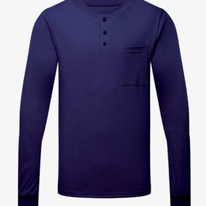 Front Line 6.9 oz Henley Long Sleeve T-Shirt – Style 660