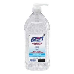 Advanced Hand Sanitizer Gel Bottle, Pump, 2 L, Citrus