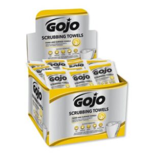 Scrubbing Wipes, Citrus, 12.25 in W x 10.5 in L, Counter Display, 80 Individual PK/Display