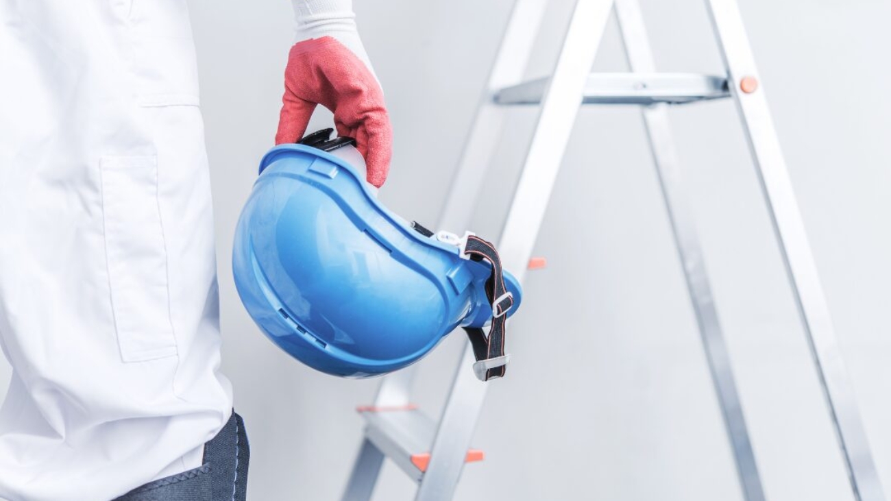 painter with a hardhat