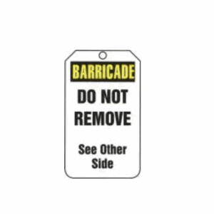 Accuform TAB101CTP Barricade Status Safety Tag:
