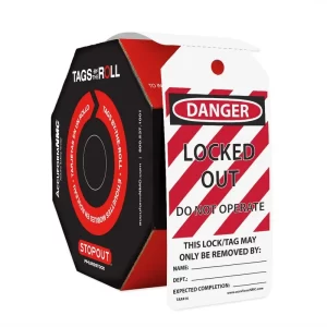 Accuform, OSHA Danger Tags By-The-Roll- Locked Out Do Not Operate- ACC-TAR-426