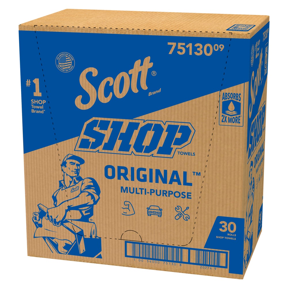 Kimberly Clark Scott Shop Towels, Blue, 11" X 10.4": KIM-75130 - Image 2