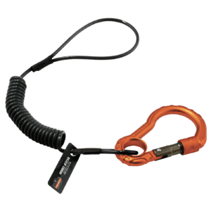 Ergodyne, Squids 3156 Coiled Tool Lanyard with Single Carabiner, 2lbs / 0.9kg: ERG-19161