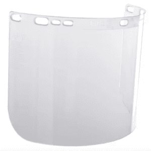 Jackson Safety, 8 x 15.5 x 0.060" Polycarbonate Unbound Clear Face Shield Window – Shape B: JAC-29087