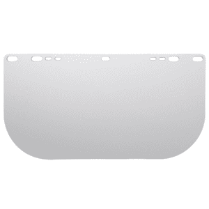 Jackson Safety, 8 x 15.5 x 0.040" PETG Clear Face Shield Window – Shape E: JAC-29104