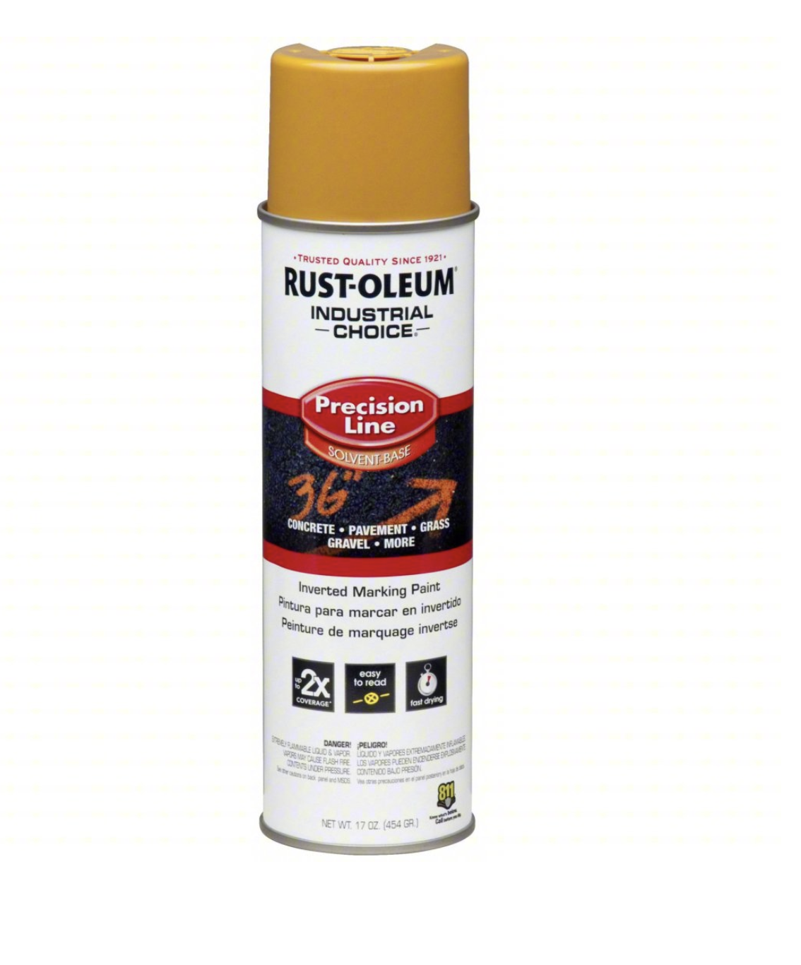 Rustoleum, 20 0z Precision Line Caution Yellow Marking Paint: RUS-203024V- (783AC9)