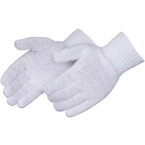 Liberty, Bleach White Cotton/Polyester Knit Glove: LIB-P4507Q