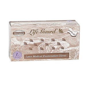 Lifeguard, 6 Mil Powder Free Textured Latex Gloves: LIF-1262
