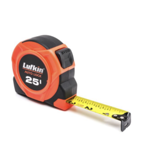 Lufkin, 1"x25' Auto-Lock Yellow Clad Tape Measure: LUF-AL725N