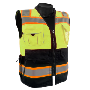 Liberty Safety, HiVizGard™ Tech Series Class 2 Surveyor Vest With Black Bottom: LIB-C16033GB